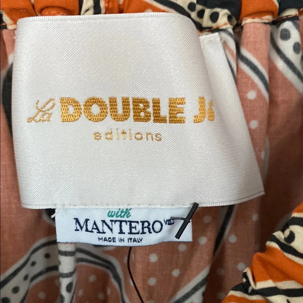 LA DoubleJ Orange and Cream Patterned Maxi Dress - Picture 2 of 3